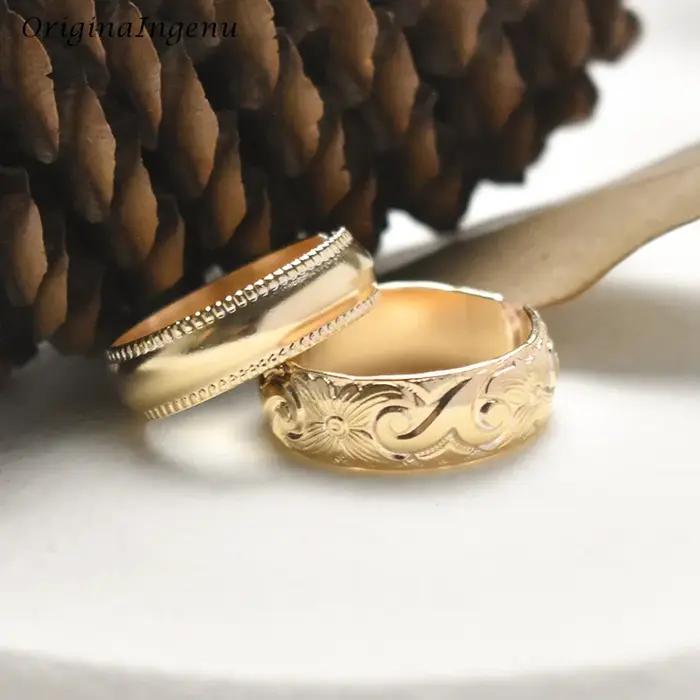Bague en or rempli 14K à fleurs personnalisée pour femmes, élégante et hypoallergénique, idéale pour les occasions spéciales et le quotidien