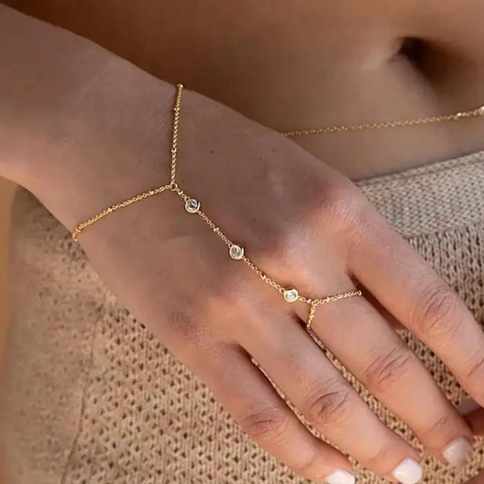 Bracelets en zircon pour femmes élégants et tendance bracelets chaînes et maillons pour femme occasions spéciales tracker d'humeur