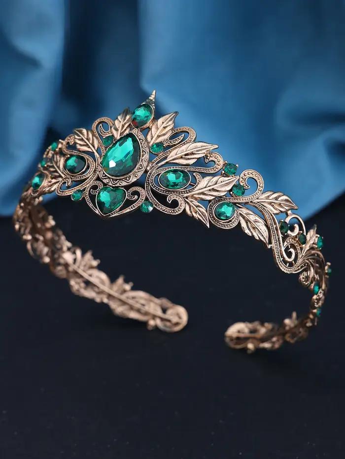 Ensemble collier et boucles d'oreilles couronne en cristal pour patients