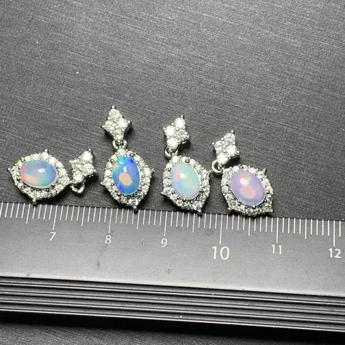 Collier pendentif ovale en opale naturelle, bijoux fins, pierres faites à la main, vente en gros, cadeau d'énergie de guérison, bijoux porte-bonheur