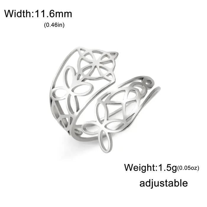 Bague Skyrim à nœud de sorcière en acier inoxydable plaqué or pour femmes style à la mode symbole de protection cadeau occasionnelle