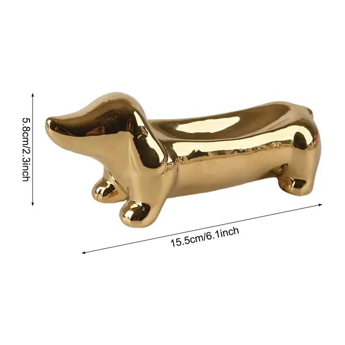 Plateau à bijoux en céramique pour chien mignon, porte-boucles d'oreilles scandinave délicates, porte-bagues pour bague, collier, bijoux et clés