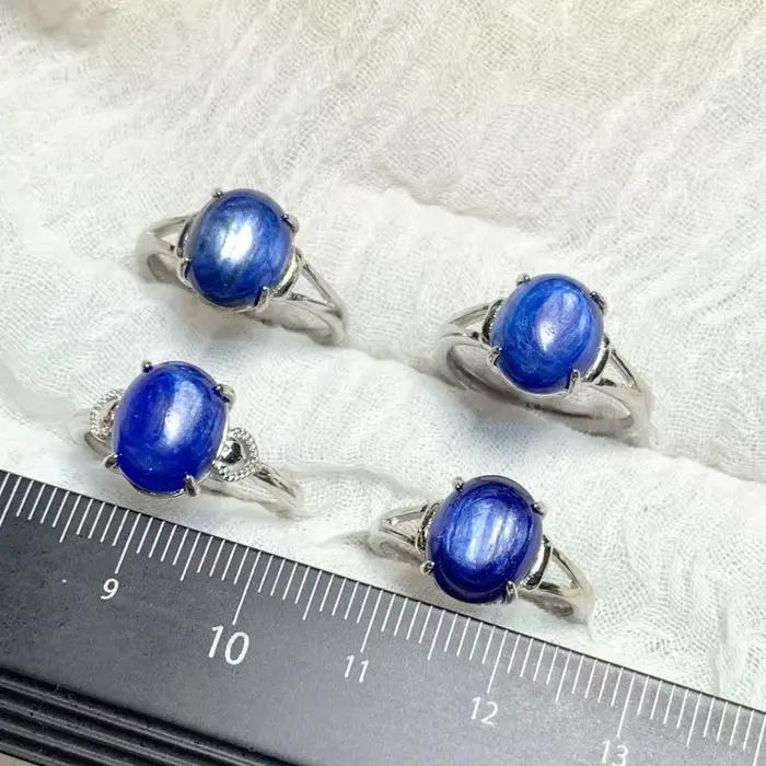 Bague en Kyanite bleue naturelle 10x8MM, réglable, bijoux pour femmes, cadeau, vente en gros, haute