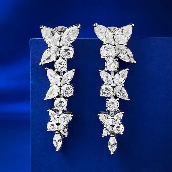 Boucles d'oreilles en argent Sterling 925 massif