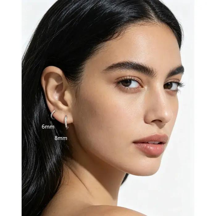 Boucles d'oreilles tendance en argent sterling 925