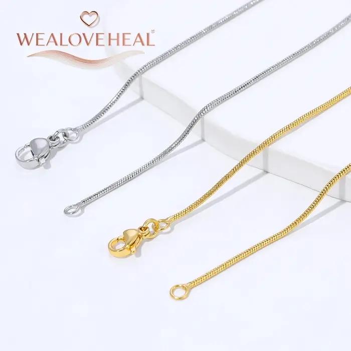 Chaînes de collier de luxe en laiton plaqué or 18 carats