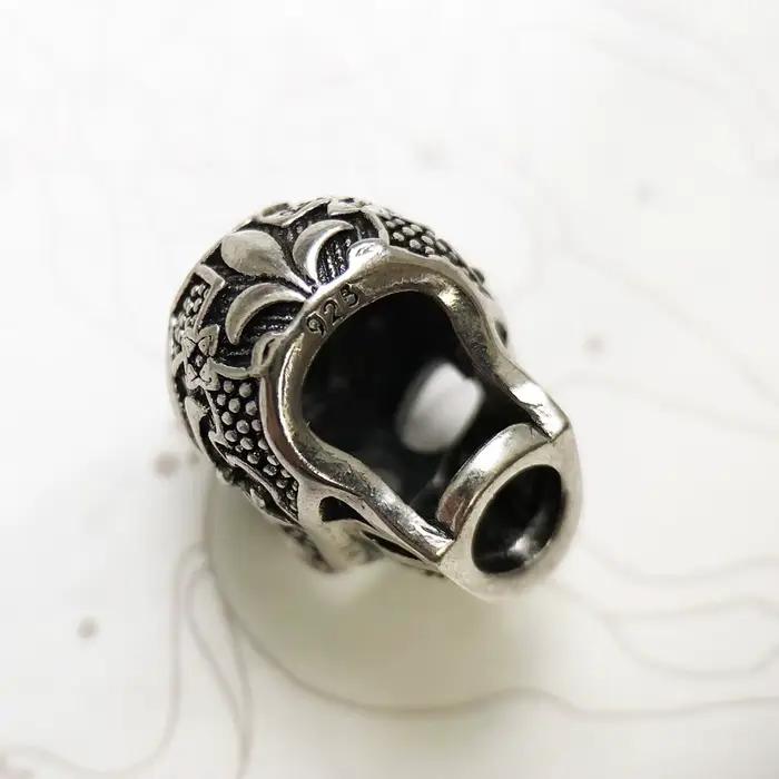 Perles fleur de lys crâne rebelle rue 925 argent Europe Karma bijoux accessoires