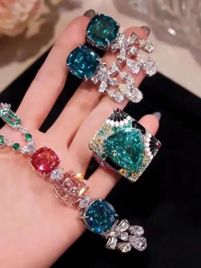 Ensembles de bijoux de luxe en argent 925 pour femmes