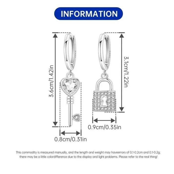 MISEFF 2025 925 clés et serrures en argent Sterling breloques pendentif Eardrop boucles d'oreilles originales bijoux à bricoler soi-même femmes cadeaux d'anniversaire