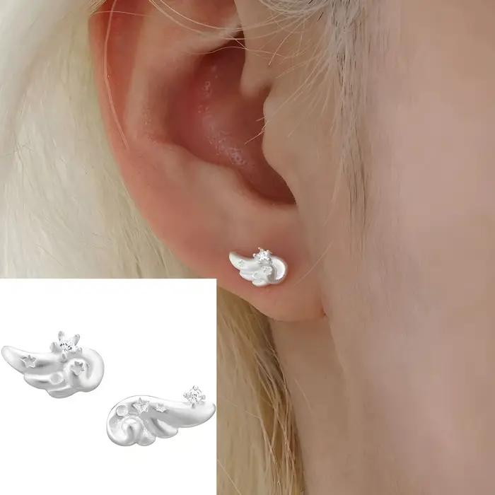 PANJBJ – boucles d'oreilles en argent Sterling 925 pour femmes