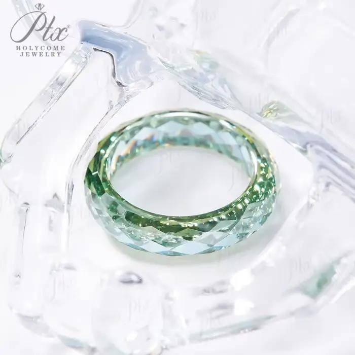 Bague en moissanite en gros, design unisexe exquis et élégant, idéale comme cadeau de fête ou accessoire de mode, passe le testeur de diamants