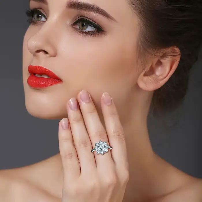 Noir Awn 2025 nouvelle mode anneaux pour femmes classique couleur argent ovale Bague de mariage Bijoux C005