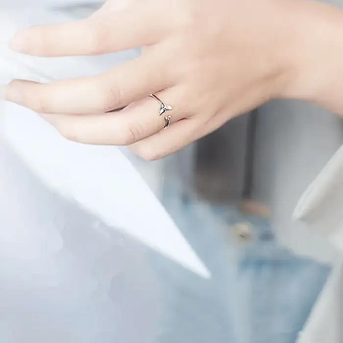 Bague queue de baleine plaquée argent