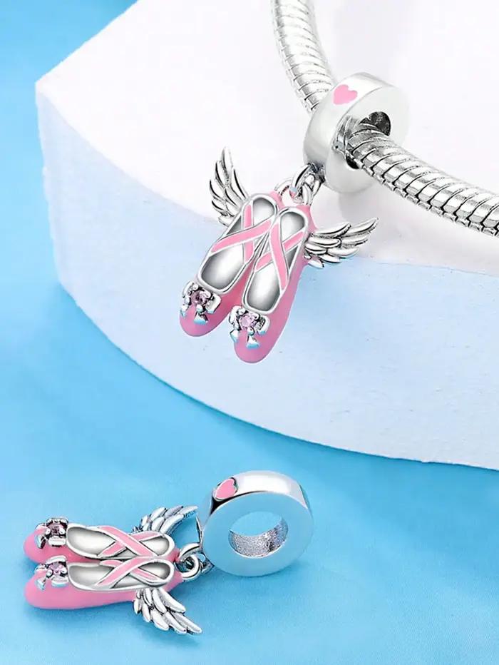 Breloques perle 925 en argent sterling rose carrousel réveil ajustement bracelet collier bijoux à bricoler soi-même fleurs charms occasions spéciales