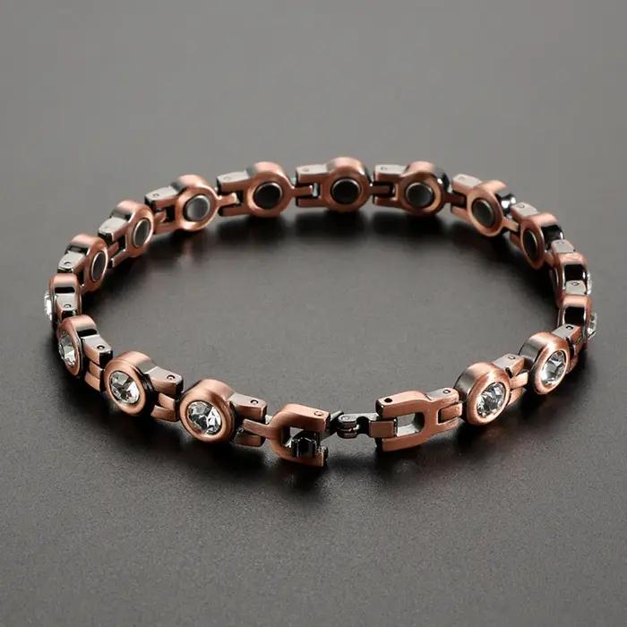 Bracelet en cuivre cristal pour femme