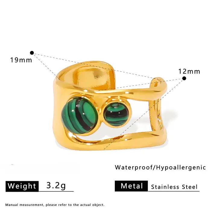 Bracelet jonc tendance en acier inoxydable plaqué or