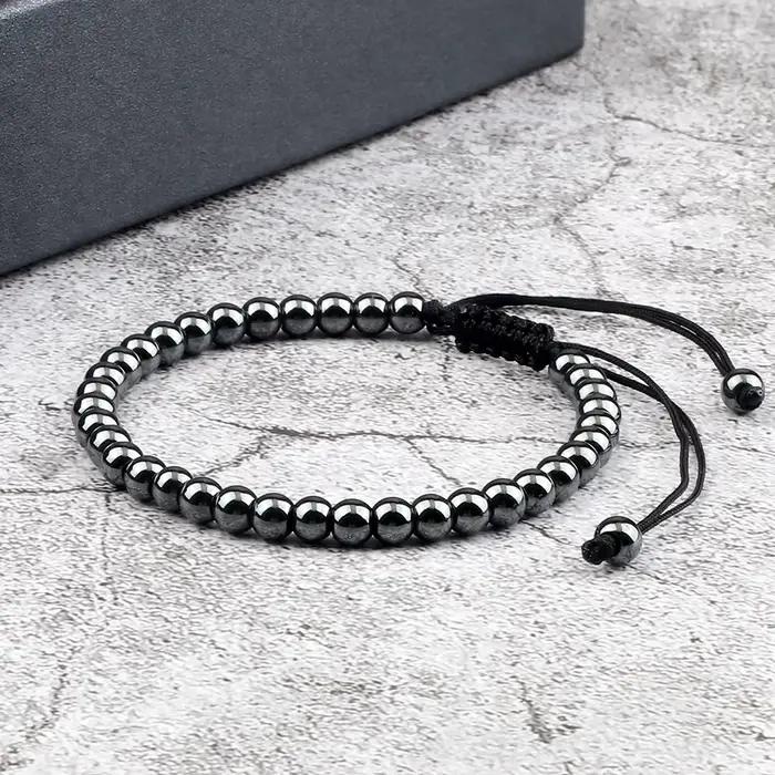 Bracelets de perles de cuivre à la mode 5mm bracelets de brin tressés réglables faits à la main pour femmes hommes Yoga guérison bijoux de mode Pulseira