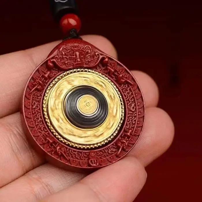 Collier pendentif trigrammes de sable napvermillon naturel pour hommes et femmes