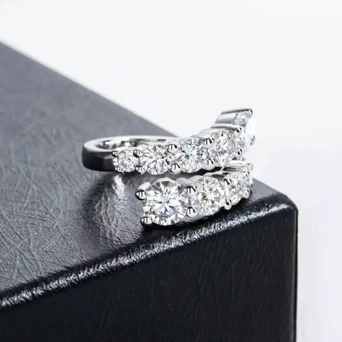 Bagues en Moissanite avec 10 Pierres pour Femme