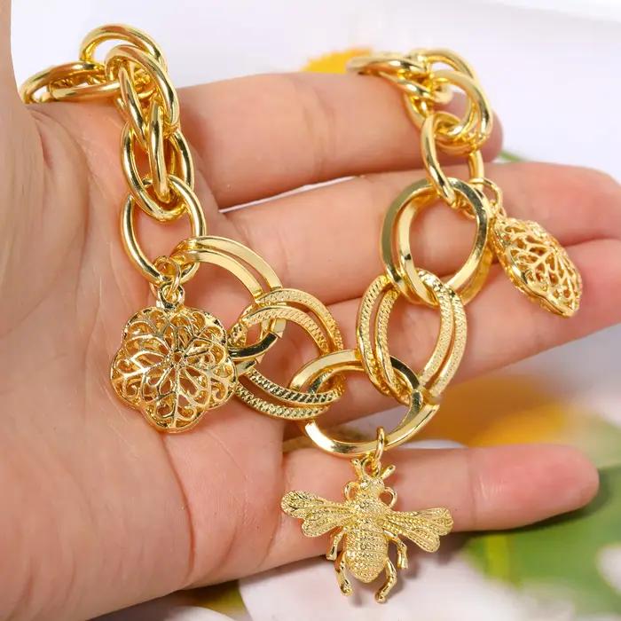 Diana Baby-Bracelets à maillons dorés pour femmes