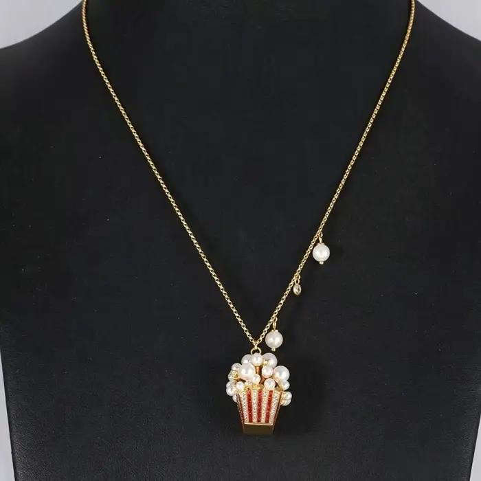 Ensemble de bijoux VKVVA élégant et tendance avec perles popcorn et zircon