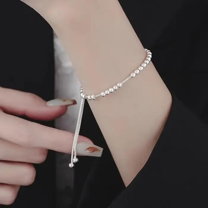 Bracelets en métal 100% argent Sterling 925 massif pour femmes et hommes