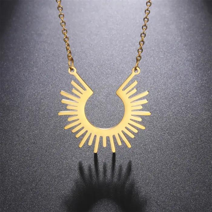 Cazador – collier avec pendentif rayons de soleil pour femmes