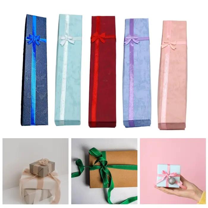 Boîtes à bijoux élégantes en papier pour femmes avec tissu intérieur, idéales pour ranger et offrir des bijoux pour mariages, anniversaires et autres occasions spéciales