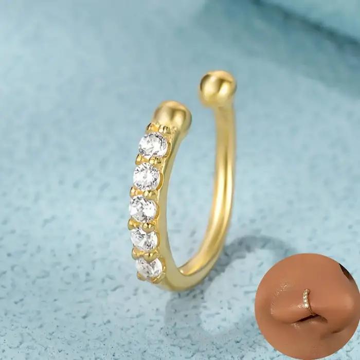 1 pièce Faux anneau de nez réglable sans perçage