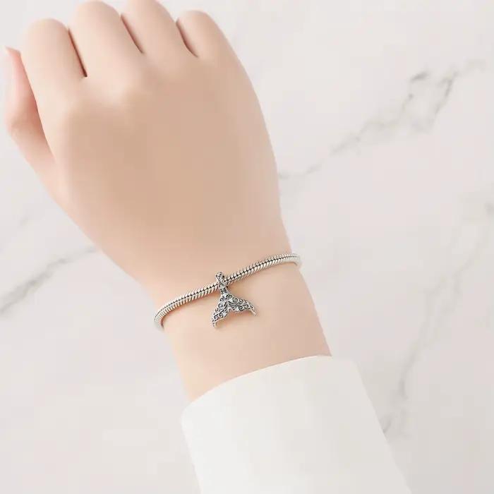 Breloque en argent Sterling S925 Pendentif Ancre Tour de Garde des Profondeurs Pour Bracelet Cadeau Femme Occasions Spéciales