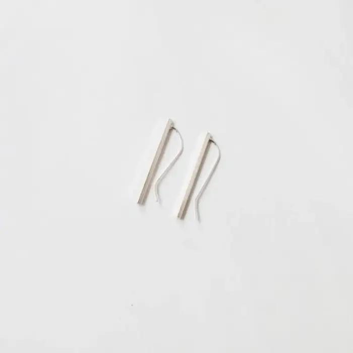 Boucles d'oreilles rectangulaires en argent Sterling 925, à la mode, exquise, Design géométrique Sim