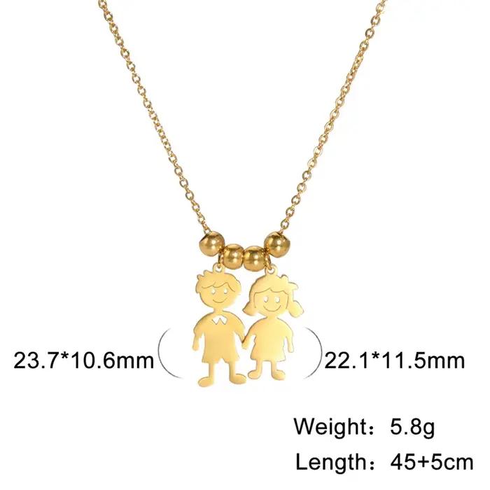 Collier en acier inoxydable pour garçons et filles
