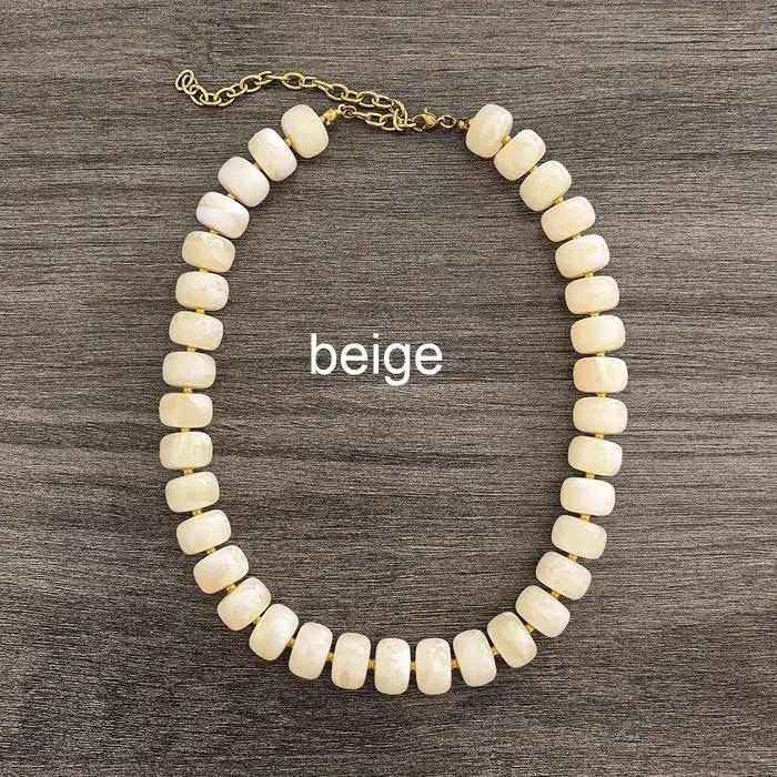 Collier Ras Du Cou En Résine Et Acier Inoxydable Plaqué Or PVD Pour Femme Occasions Spéciales Audacieux Style Statement