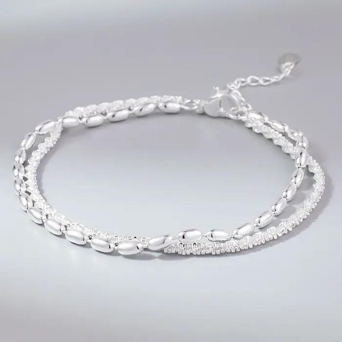 Bracelets ciel étoilé scintillant en argent Sterling 925 pour femmes et filles