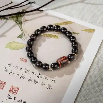 Bodhi Yuhua – Bracelet en vieux matériau naturel pour dix ans, perle de baril de ligne ancienne, bij