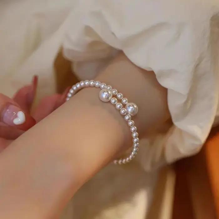 Nouveau Bracelet coeur perle pour femmes tempérament classique