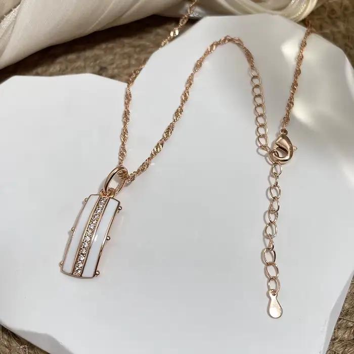 SYOUJYO – collier avec pendentif pavé en Zircon naturel pour femmes