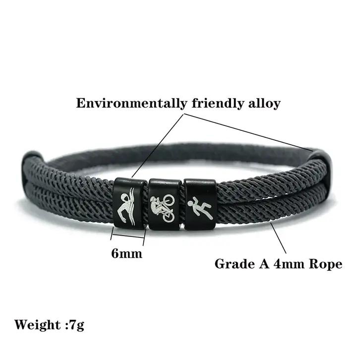 Bracelet en corde de sport pour homme Noter Creative