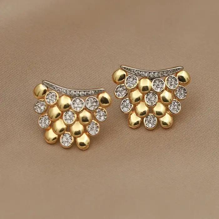Boucles d'oreilles en perles de cristal pour femmes, Design classique, luxe, marque de mode, bijoux délicats en zircone, goutte d'eau