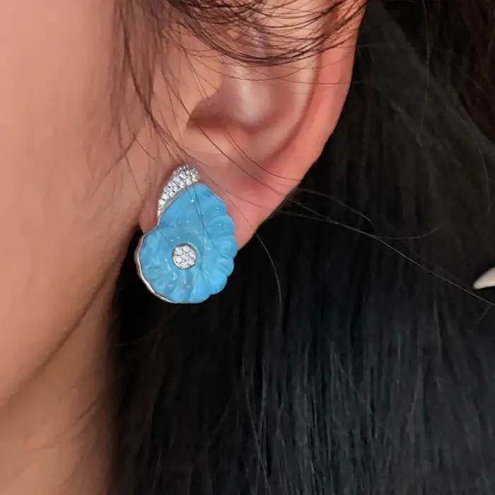 Boucles d'oreilles Bellux populaires en forme de coquillage