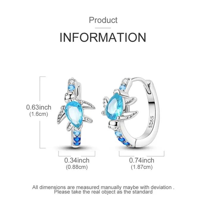 Boucles d'oreilles tortue de mer en argent Sterling 925 pour femmes