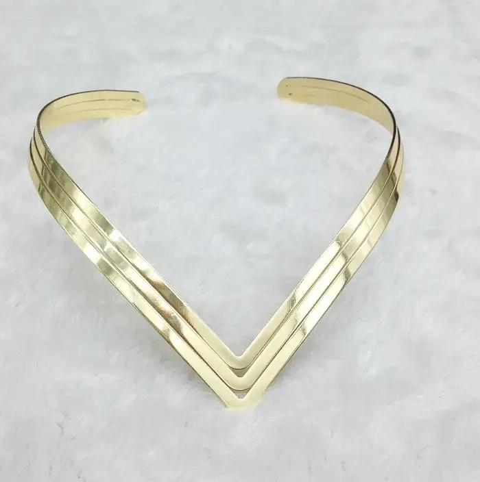 Collier géométrique en métal or rouge-marron style bohème vintage pour femmes occasions spéciales