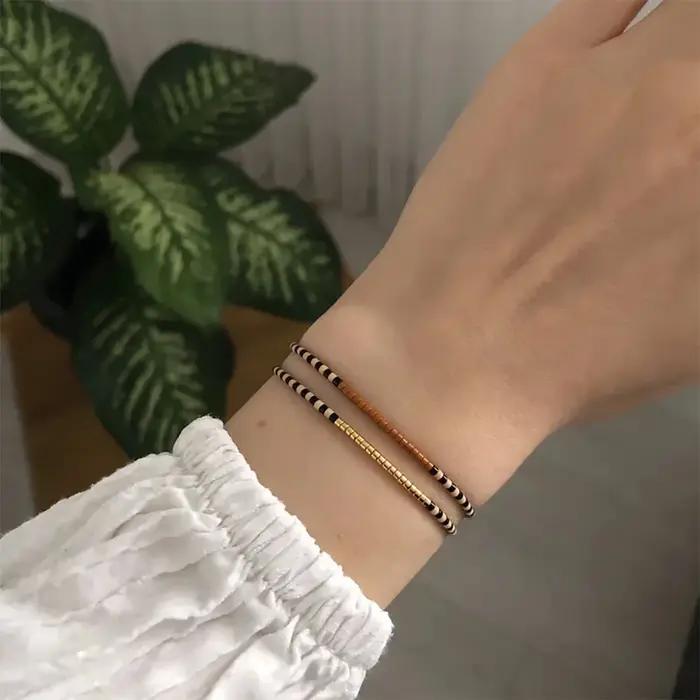 KKBEAD Miyuki Bracelets pour Femme bijoux Bracelet de perles fait à la main Boho délicat graines de verre