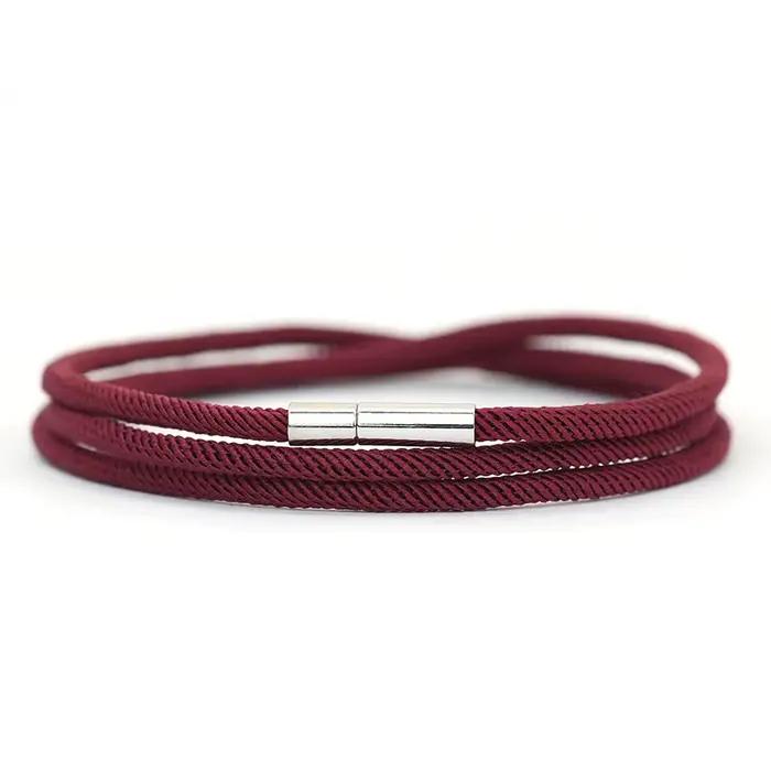Bracelet Unique pour hommes, avec corde de 3mm de qualité, 3 couches, plusieurs couleurs disponibles