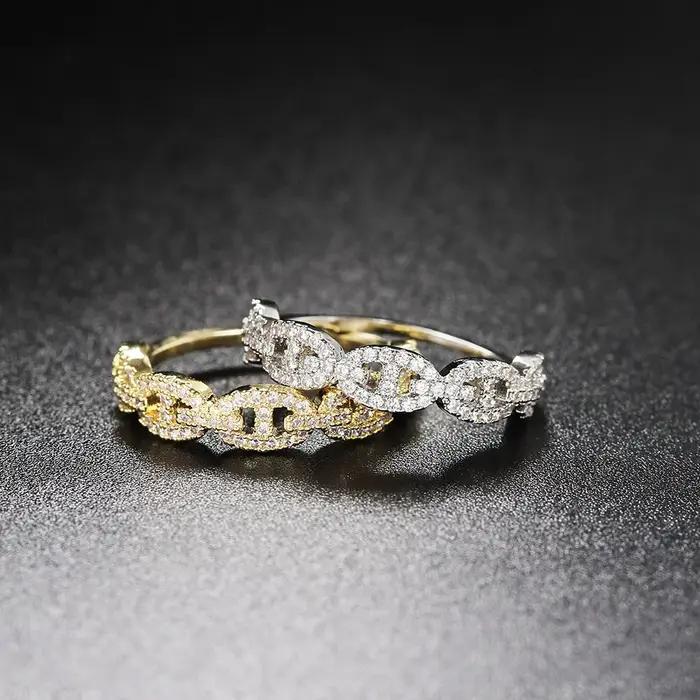 Bague à maillons Hip Hop pour femme