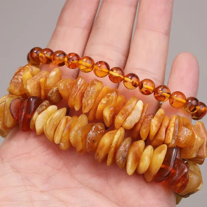 Bracelet en ambre naturel pour femme