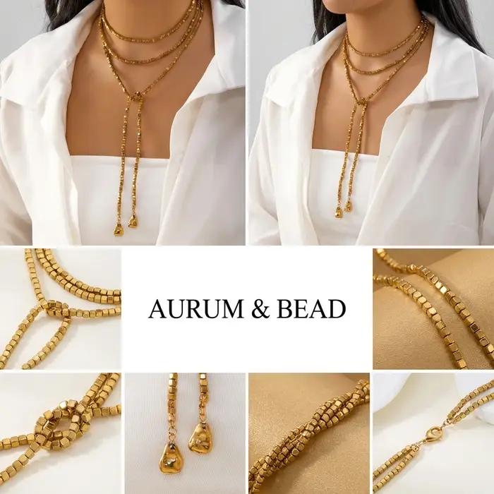 Collier minimaliste long à nouer