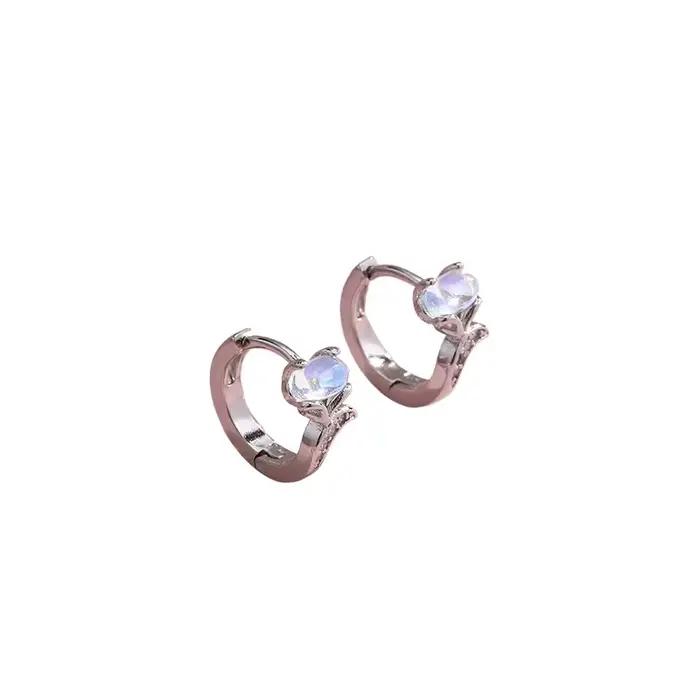 Boucle d'oreille en argent sterling 925, motif renard, petite taille, tendance, nouveau style 2026, élégante, raffinée, sophistiquée, accessoire d'oreille pour femmes