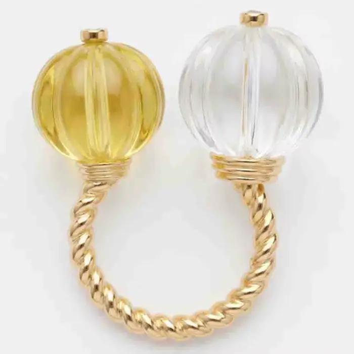 WUIHA – bague réglable Vintage en argent Sterling 100% 925, cristal de citrine naturelle, pierres précieuses, pour mariage, fiançailles, Cocktail, bijoux fins