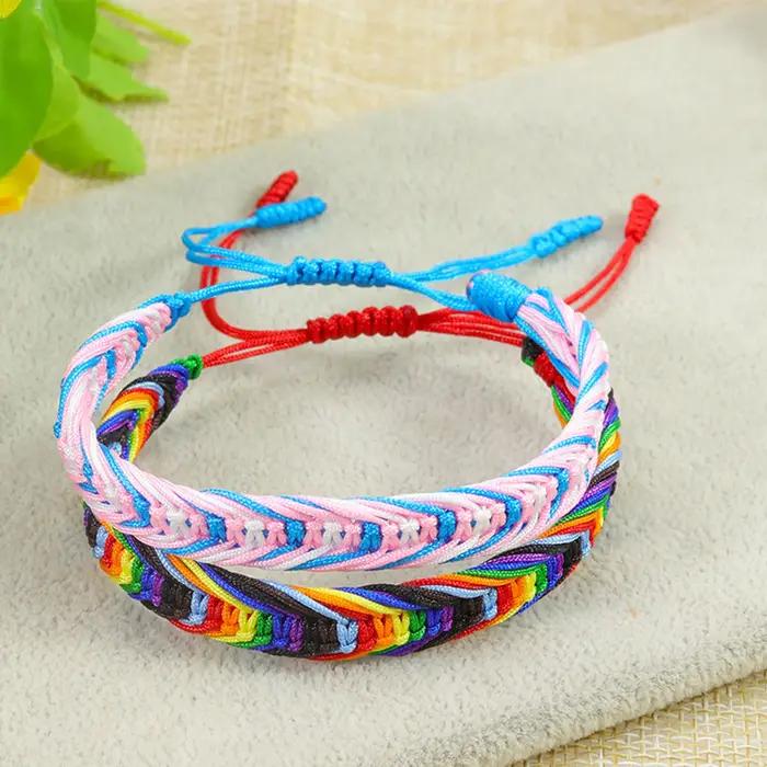 Bracelet Boho Chic en Polyester Tressé pour Homme et Femme